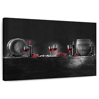 Wine Barrels Pop Canvas Print