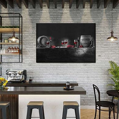 Wine Barrels Pop Canvas Print