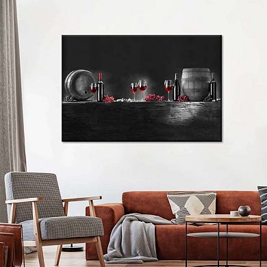 Wine Barrels Pop Canvas Print