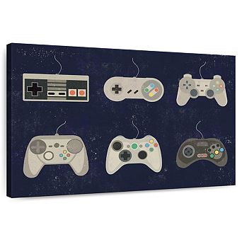Video Game Controller Evolution Canvas Print
