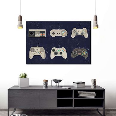 Video Game Controller Evolution Canvas Print