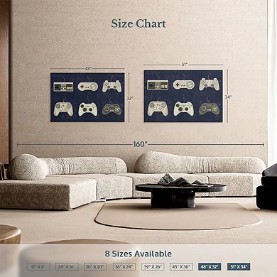 Video Game Controller Evolution Canvas Print