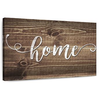 Home Typography Canvas Print