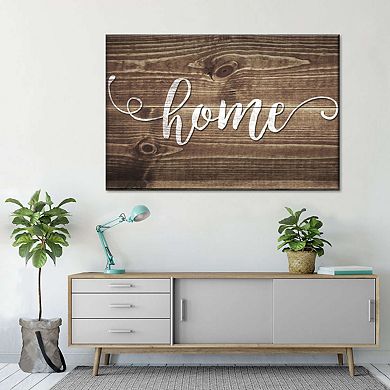 Home Typography Canvas Print