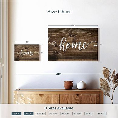 Home Typography Canvas Print