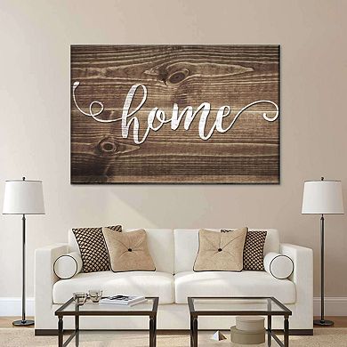 Home Typography Canvas Print