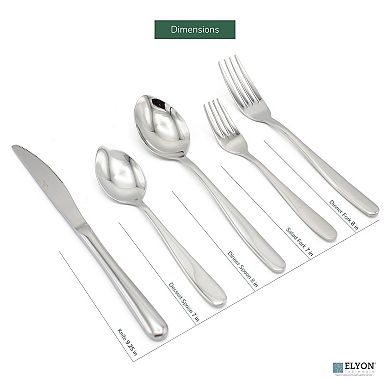 Elyon Remsen Reflective Silver 20-piece Flatware Set Stainless Steel Service For 4