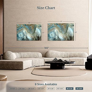 Abstract Pearlescent Layers Canvas Print