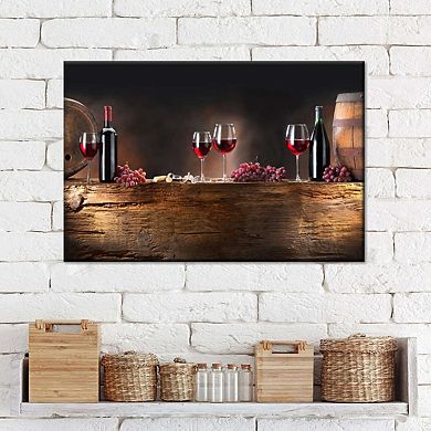 Wine Barrels Canvas Print