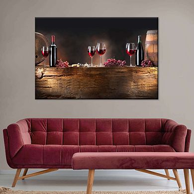 Wine Barrels Canvas Print
