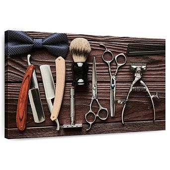 Hair Barber Essentials Canvas Print