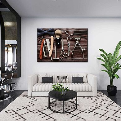 Hair Barber Essentials Canvas Print