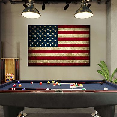 Vintage Usa Flag Canvas Print