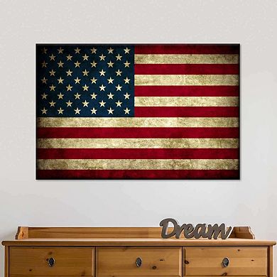 Vintage Usa Flag Canvas Print