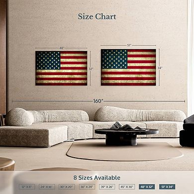 Vintage Usa Flag Canvas Print