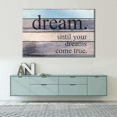 Dreams And Ambitions Quotes Canvas Print