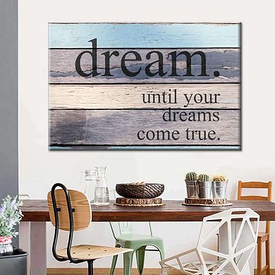 Dreams And Ambitions Quotes Canvas Print