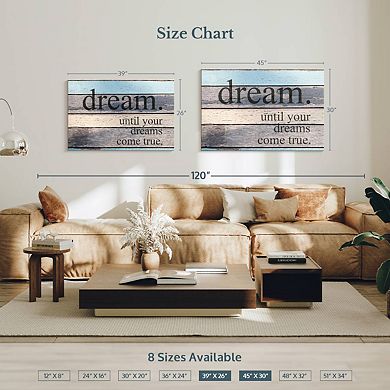 Dreams And Ambitions Quotes Canvas Print