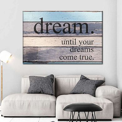 Dreams And Ambitions Quotes Canvas Print