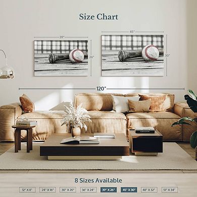 Baseball Pop Canvas Print
