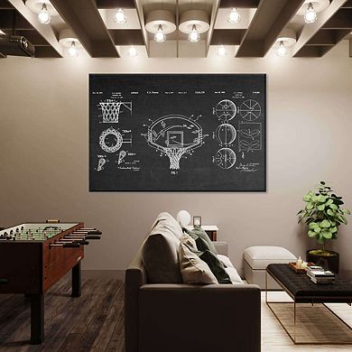 Basketball Patents Canvas Print