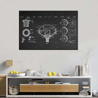 Basketball Patents Canvas Print