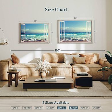 Window To Sultry Beach Canvas Print