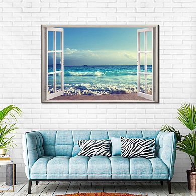 Window To Sultry Beach Canvas Print
