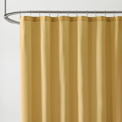 Brooklyn Loom Solid Cotton Percale Shower Curtain