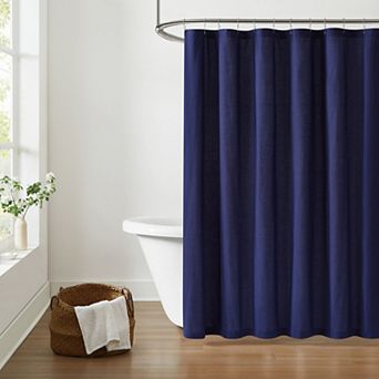 Brooklyn Loom Solid Cotton Percale Shower Curtain