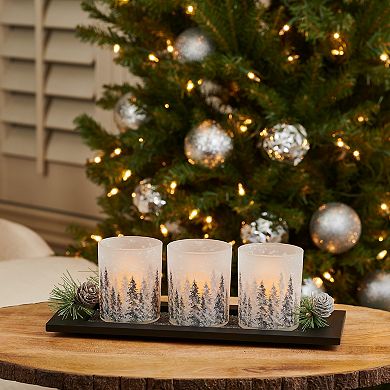 Studio 66 Majestic Forest Candle Holder Tray Table Decor