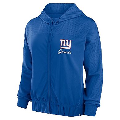 Women's Fanatics Royal New York Giants Script Lock Full-Zip Hoodie