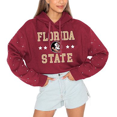 NCAA Florida State Seminoles Women's Campus Pullover Sweatshirt - Charcoal, Large (Oversized Burnout Fleece)