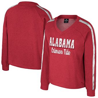 Women's Colosseum Crimson Alabama Crimson Tide Treasures Long Sleeve V-Neck T-Shirt