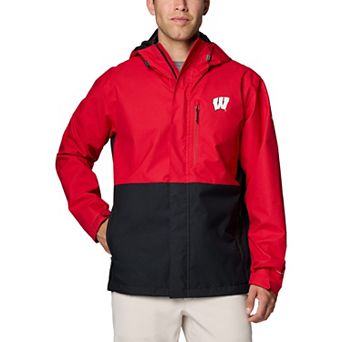 Men's Columbia Red Wisconsin Badgers Field Bound Omni-Tech�� Full-Zip Jacket