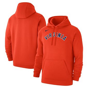 Men's Nike Orange Virginia Cavaliers Logo Club Fleece Pullover Hoodie