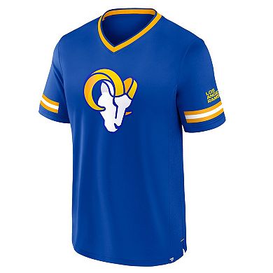 Men's Fanatics Royal Los Angeles Rams Stripe Stacking T-Shirt