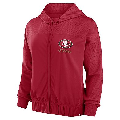Women's Fanatics Scarlet San Francisco 49ers Script Lock Full-Zip Hoodie