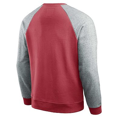 Men's Darius Rucker Collection by Fanatics Heather Gray/Scarlet San Francisco 49ers Colorblock Pullover Sweatshirt
