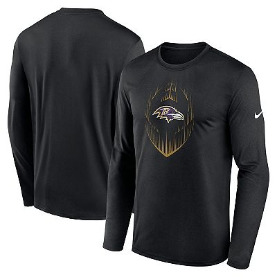 Men s Nike Black Baltimore Ravens Legend Icon Long Sleeve T Shirt