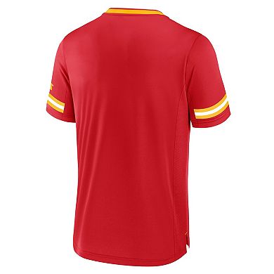 Men's Fanatics Red Kansas City Chiefs Stripe Stacking T-Shirt