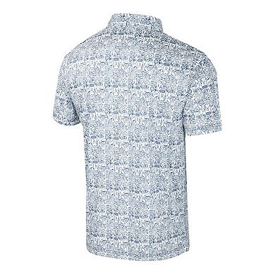 Men's Colosseum Navy/White Penn State Nittany Lions Big & Tall Allover Polo