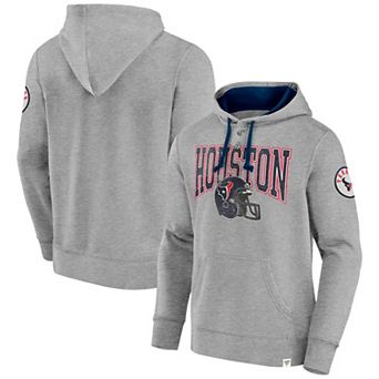 Men's Fanatics Heather Gray Houston Texans Label Maker Pullover Hoodie