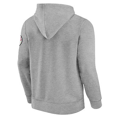 Men's Fanatics Heather Gray Houston Texans Label Maker Pullover Hoodie