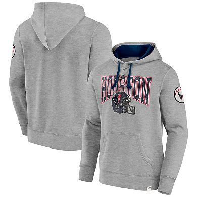 Men's Fanatics Heather Gray Houston Texans Label Maker Pullover Hoodie