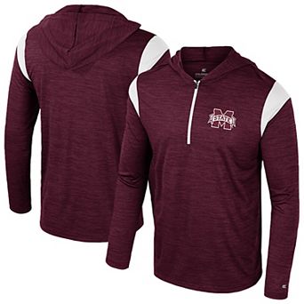 Men's Colosseum Maroon Mississippi State Bulldogs Dozer Half-Zip Windshirt