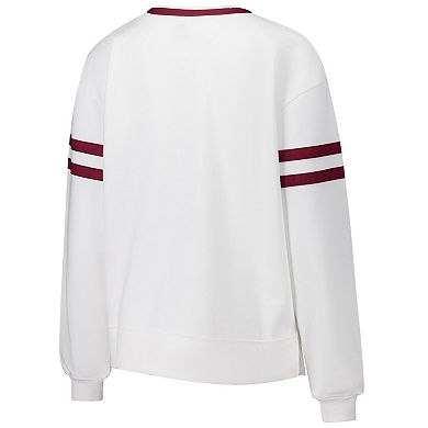 Women's Concepts Sport White Florida State Seminoles Borough French Terry Arch Over Long Sleeve Top