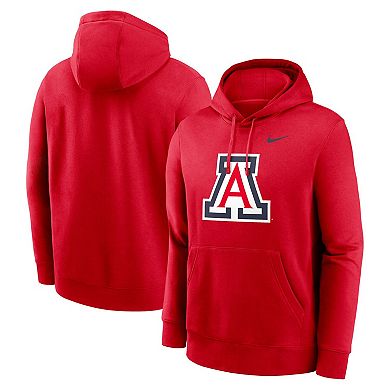 Men's Nike Red Arizona Wildcats Primetime Evergreen Club Fleece Pullover Hoodie