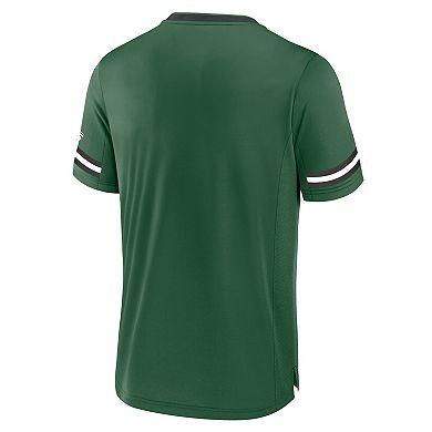 Men's Fanatics Green New York Jets Stripe Stacking T-Shirt