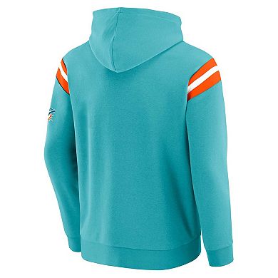 Men's Darius Rucker Collection by Fanatics Aqua Miami Dolphins Football Washed Pullover Hoodie